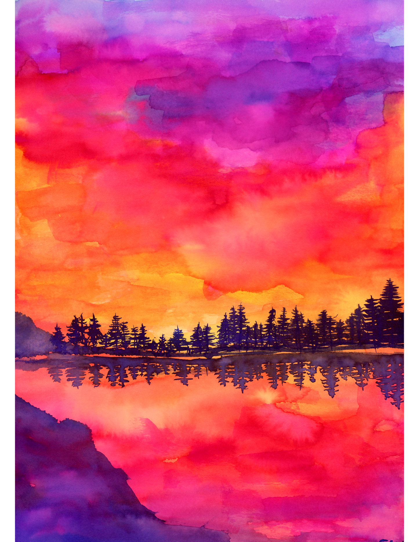 Watercolor Sunrise Greeting Card