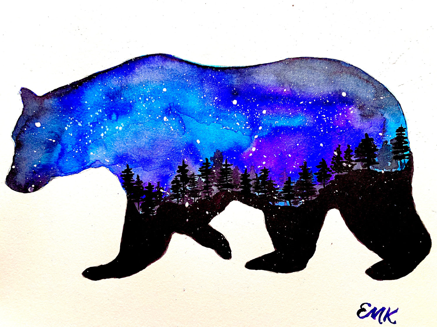 Starry Sky Bear Art Print - Fire In the Heart