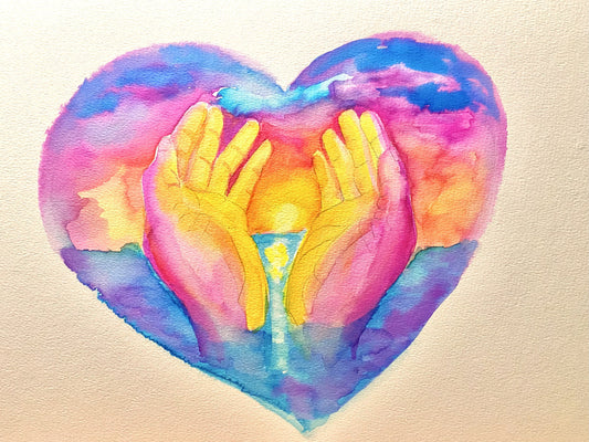 Hand In Heart Art Print - Fire In the Heart