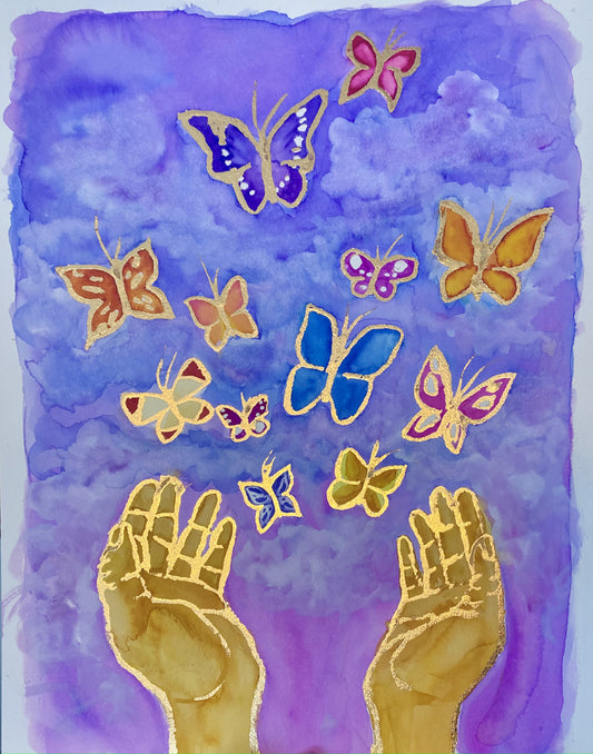 Butterfly Hands Art Print - Fire In the Heart