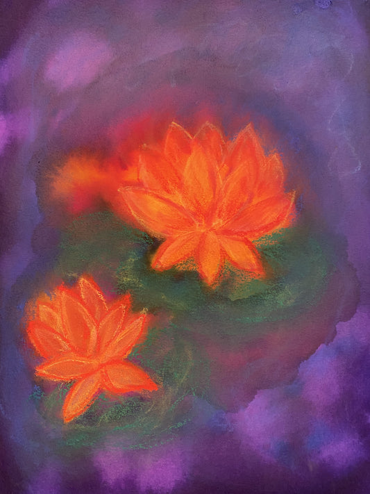 Flower Art Print - Fire In the Heart